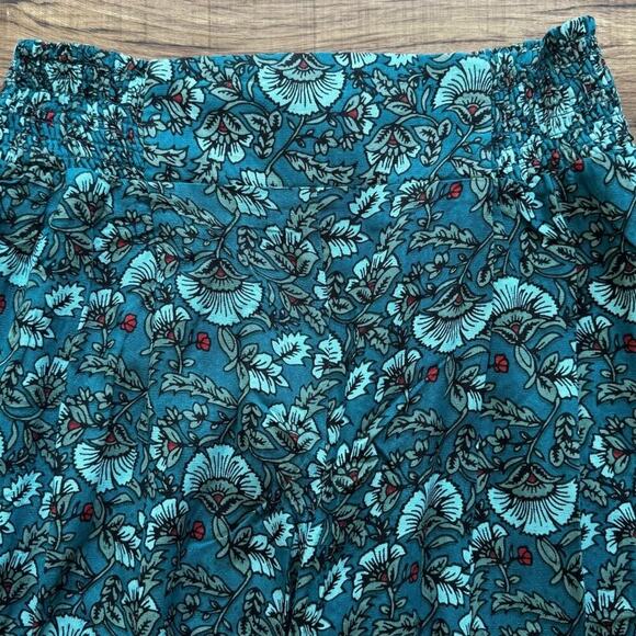 BAND OF THE FREE Elise Floral Wide Leg Pants Pull On Elastic Bohemian NWT Medium - Picture 6 of 8